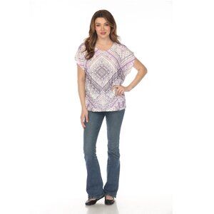 Lavender Luxe Geometric Glam Top